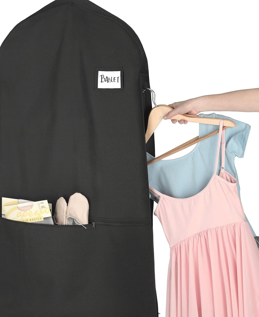 Water-Repellent Zippered Garment Bag with Accessory Pocket - Durable Travel Storage Solution for Clothing & Accessories