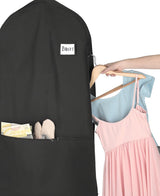 Water-Repellent Zippered Garment Bag with Accessory Pocket - Durable Travel Storage Solution for Clothing & Accessories