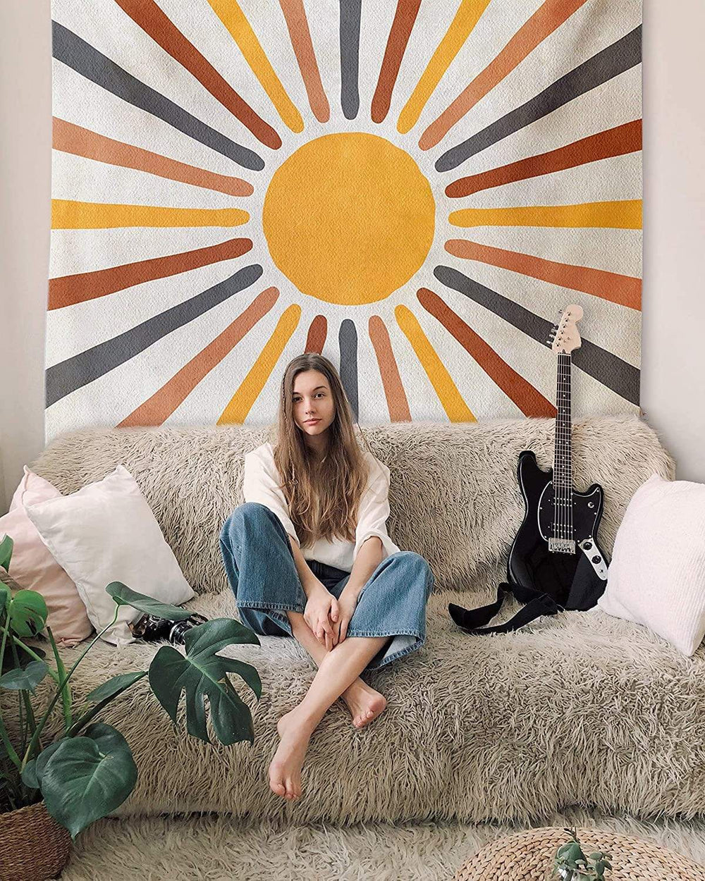 Enhanced Product Title: "Boho-Chic Sonnen-Wandteppich – Handgefertigter Wandbehang für Wohnzimmer, Schlafzimmer & Bohemian Deko" 

This optimized title includes relevant keywords that potential buyers might search for while maintaining clarity and appeal.