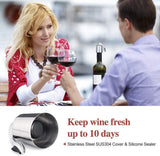 Stainless Steel Wine Stopper – Silicone O-Ring Seal, Airtight & Dishwasher Safe