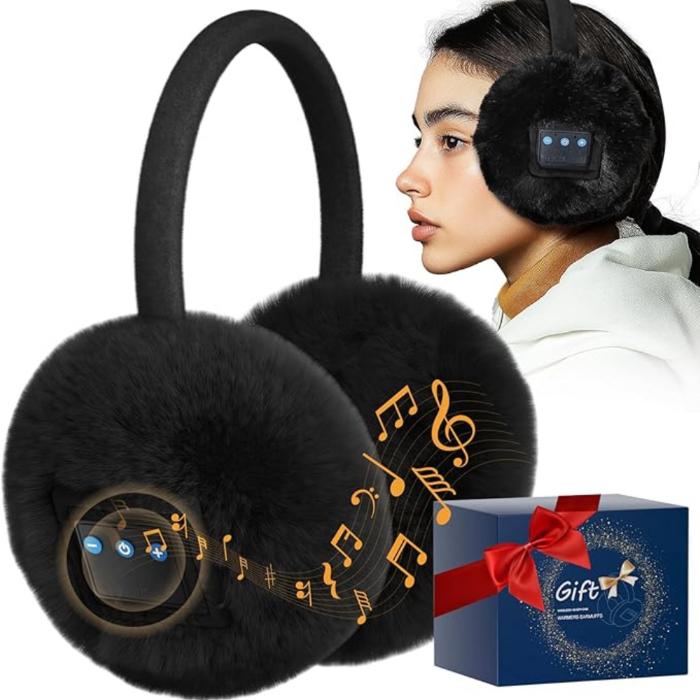 CozyGrooves Winter Bluetooth Ear Warmers - Wireless Heated Ear Muffs for Ultimate Comfort and Warmth