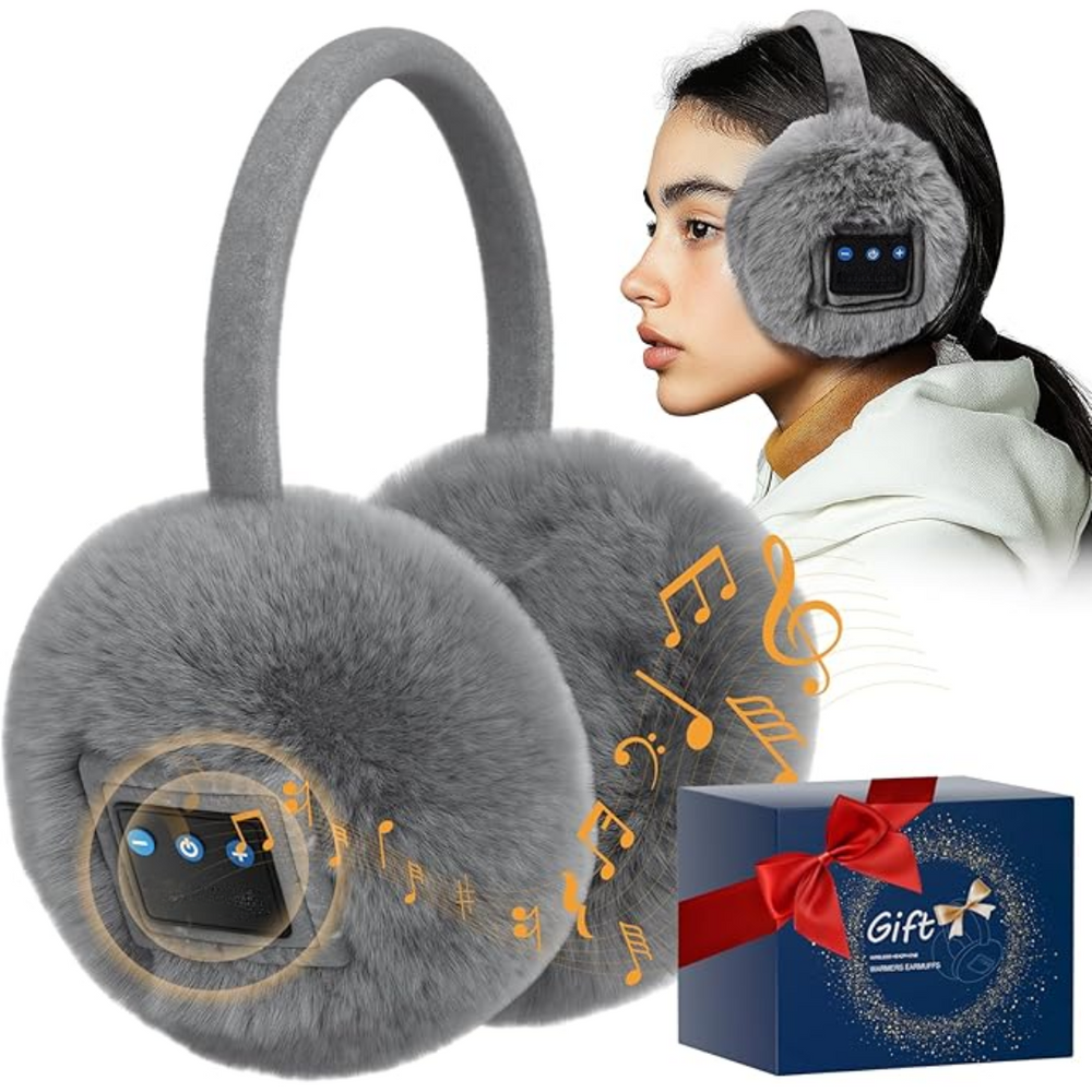 CozyGrooves Winter Bluetooth Ear Warmers - Wireless Heated Ear Muffs for Ultimate Comfort and Warmth