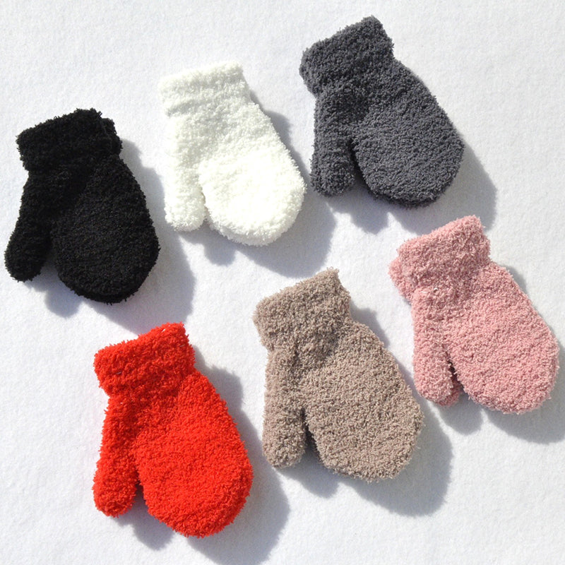 Cozy Winter Children's Mittens - Thick Plush Fleece for Ultimate Warmth & Comfort