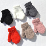 Cozy Winter Children's Mittens - Thick Plush Fleece for Ultimate Warmth & Comfort