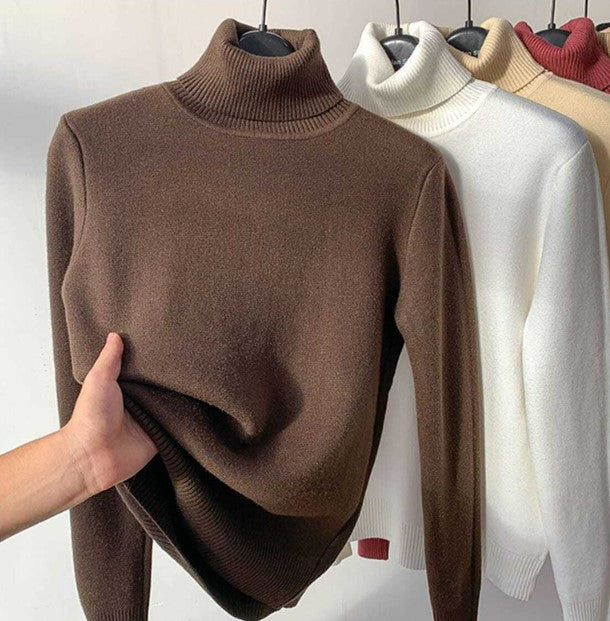 Winter Fleece Knitted Turtleneck – Evelyne