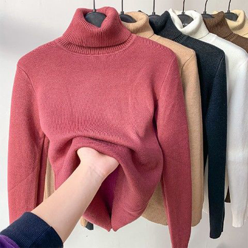 Winter Fleece Knitted Turtleneck – Evelyne