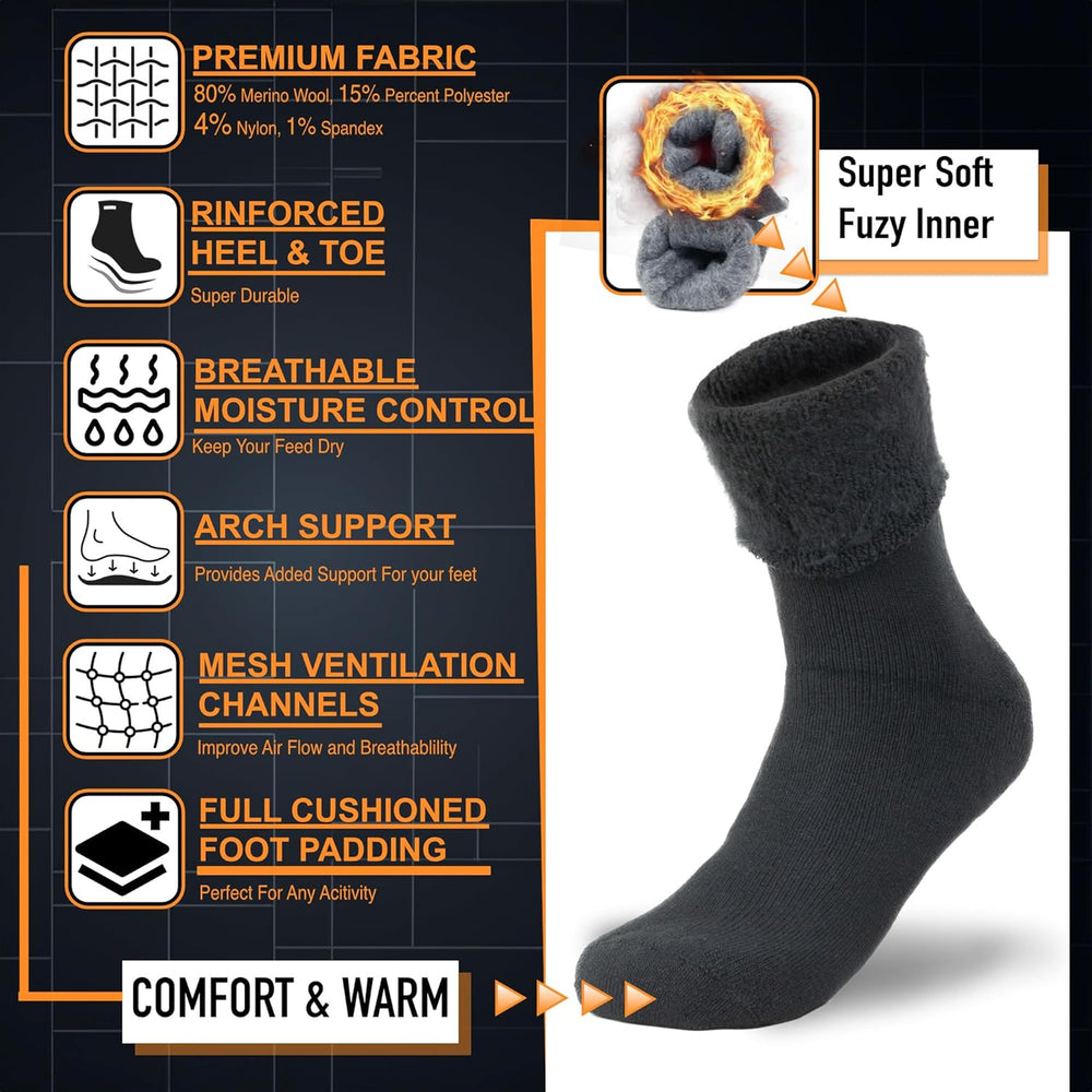HeatGrip Winter Thermal Boot Socks - Ultra-Warm, Moisture-Wicking, Perfect for Cold Weather Adventures