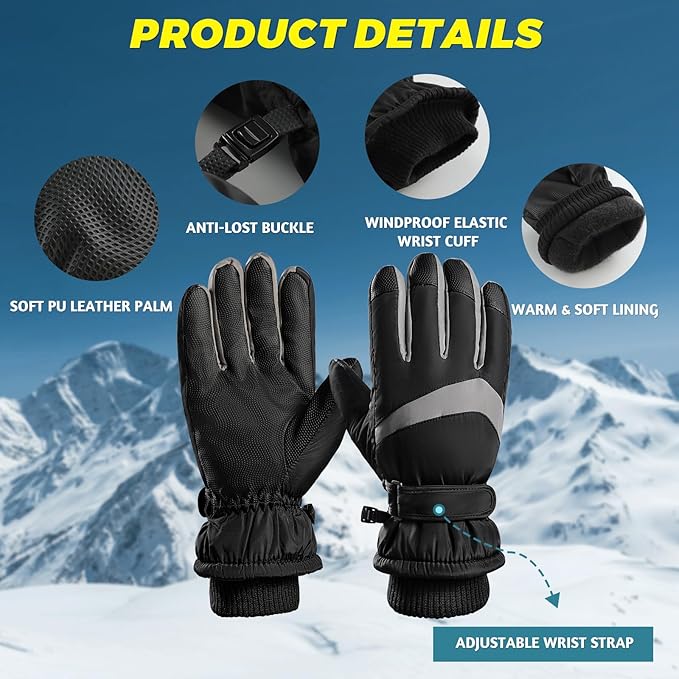 ThermaTouch Winter Thermal Fleece Touchscreen Gloves for Men & Women - Warm, Comfortable & Responsive