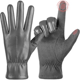 Victor Suede Leather Winter Touchscreen Gloves for Men & Women - Warm, Stylish & Compatible with Smartphones