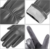 Victor Suede Leather Winter Touchscreen Gloves for Men & Women - Warm, Stylish & Compatible with Smartphones