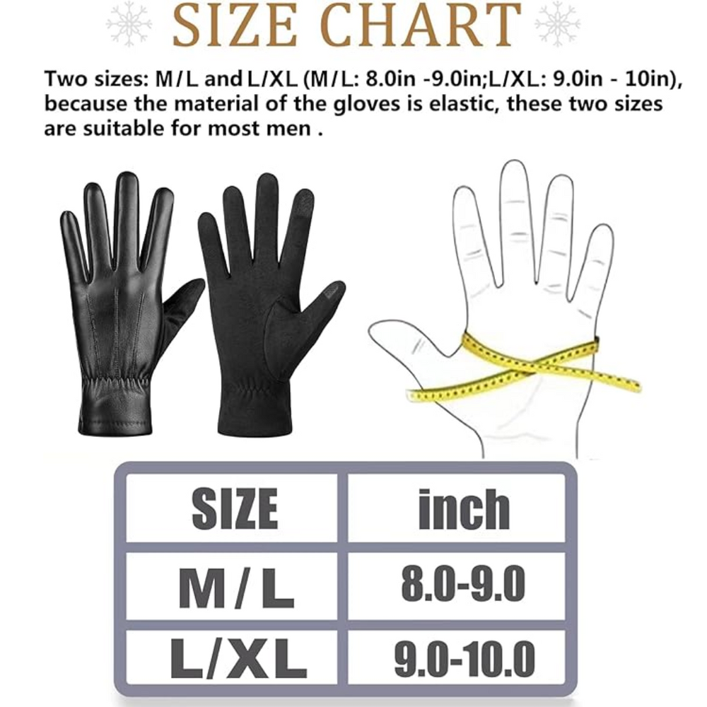 Victor Suede Leather Winter Touchscreen Gloves for Men & Women - Warm, Stylish & Compatible with Smartphones