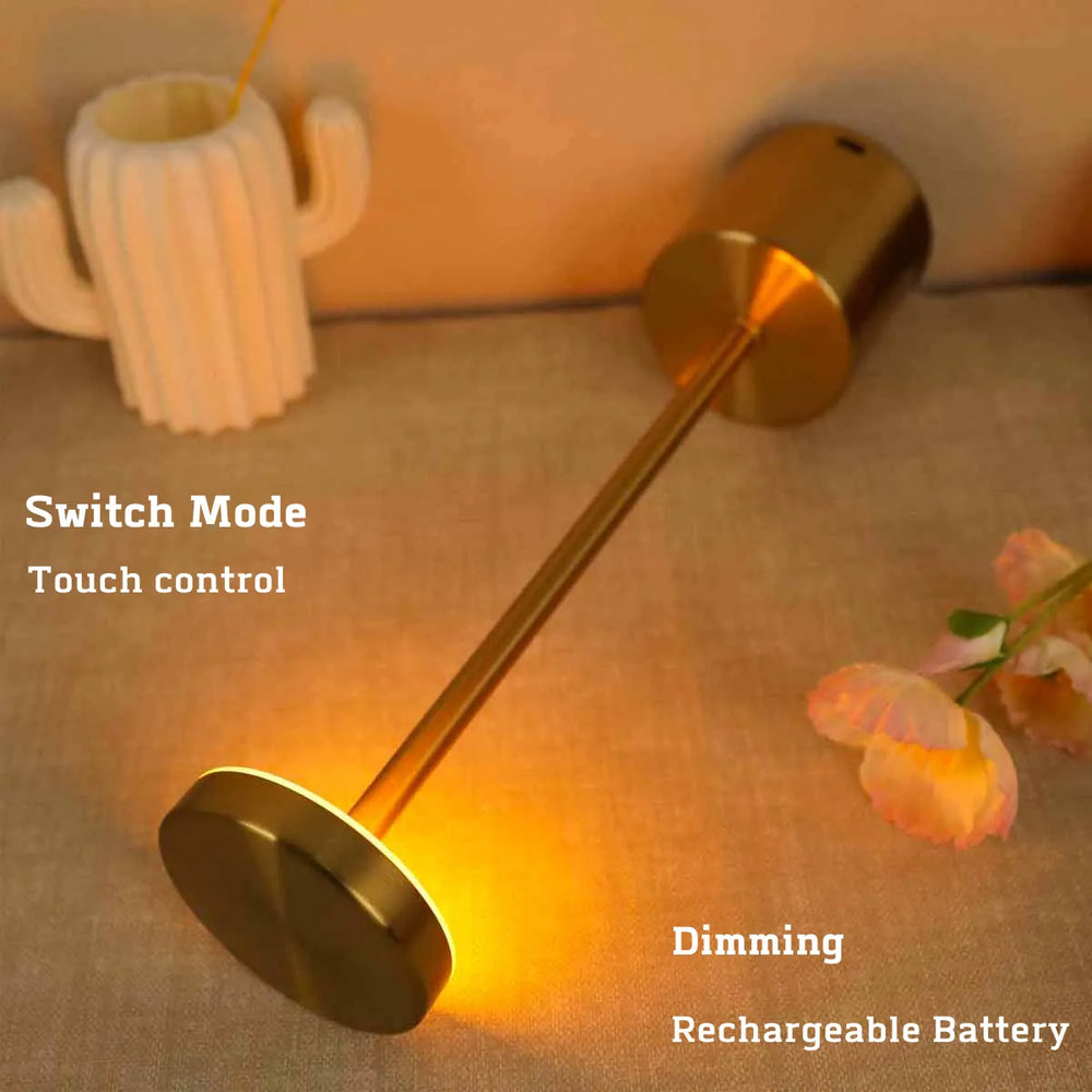 Enhanced Product Title: **LumiMetal Wireless LED Table Lamp - Modern Metal Design, Touch Control, Rechargeable & Dimmable for Home & Office Decor**