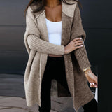 Ladies' cardigan with patchwork design - Autumn Magic Amarelle