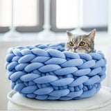 Gemütlicher Gestrickter Tierkorb für Katzen & Hunde – Bequemes Nest für Haustiere