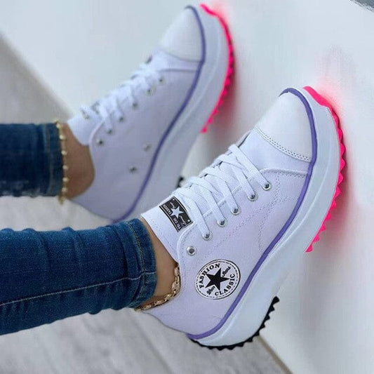 Women's Orthopedic Comfort Platform Sneakers - Supportive & Stylish Footwear for All-Day Wear