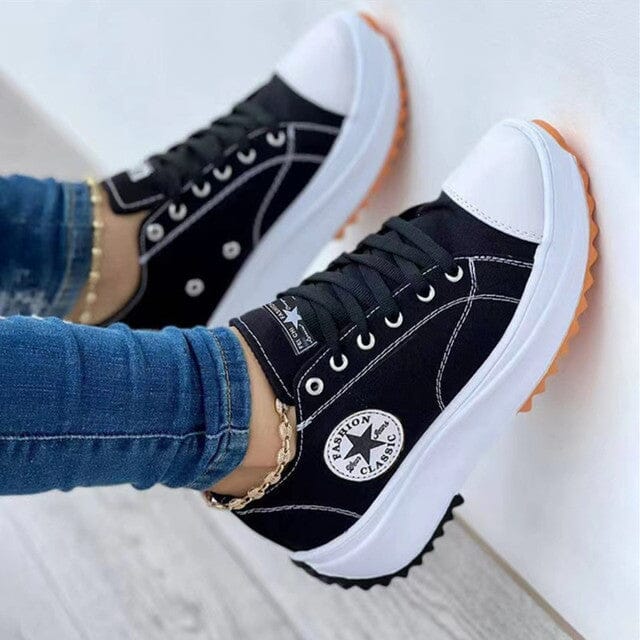 Women's Orthopedic Comfort Platform Sneakers - Supportive & Stylish Footwear for All-Day Wear