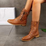 Women's lace-up ankle boots, view 2