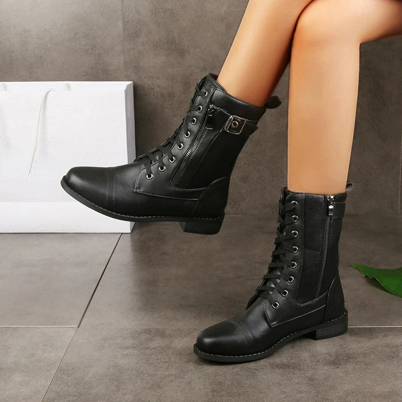 Women's lace-up ankle boots, view 4