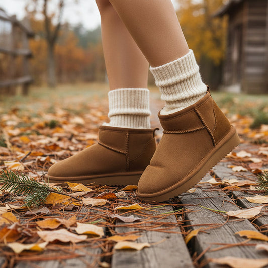 Women's Ankle Boots – Fur Lined, Non-Slip Outsole & Winter Ready Design