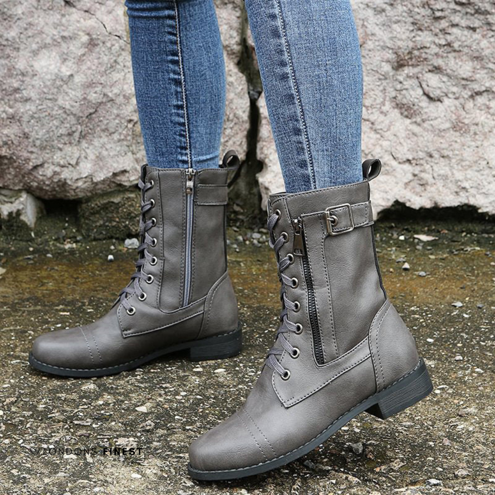 Women's lace-up boots, view 2