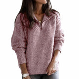 Scarlett | Women's Cable-Knit Quarter-Zip Pullover Ribbed Sweater