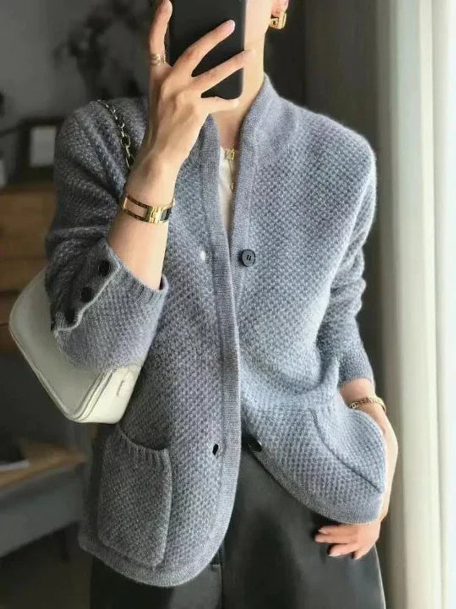 Penelope | Women's Cashmere Wool Button-Front Knit Cardigan