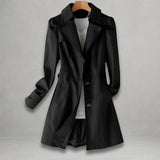 Scarlett | Women's Classic Single-Breasted Trench Coat Notch Lapel