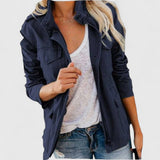 Luna | Women's Coat Lightweight Utility Jacket Drawstring Waist