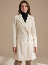 Madison | Women's Double-Breasted Knee-Length Flared Wool-Blend Coat