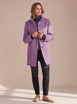Charlotte | Women's Elegant Winter Coat Stand-Collar Button-Front