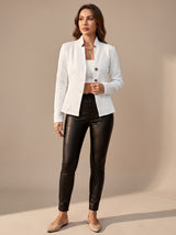 Amelia | Women's Elegant Winter Coat Textured Button-Front Structured Jacket