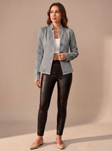 Amelia | Women's Elegant Winter Coat Textured Button-Front Structured Jacket
