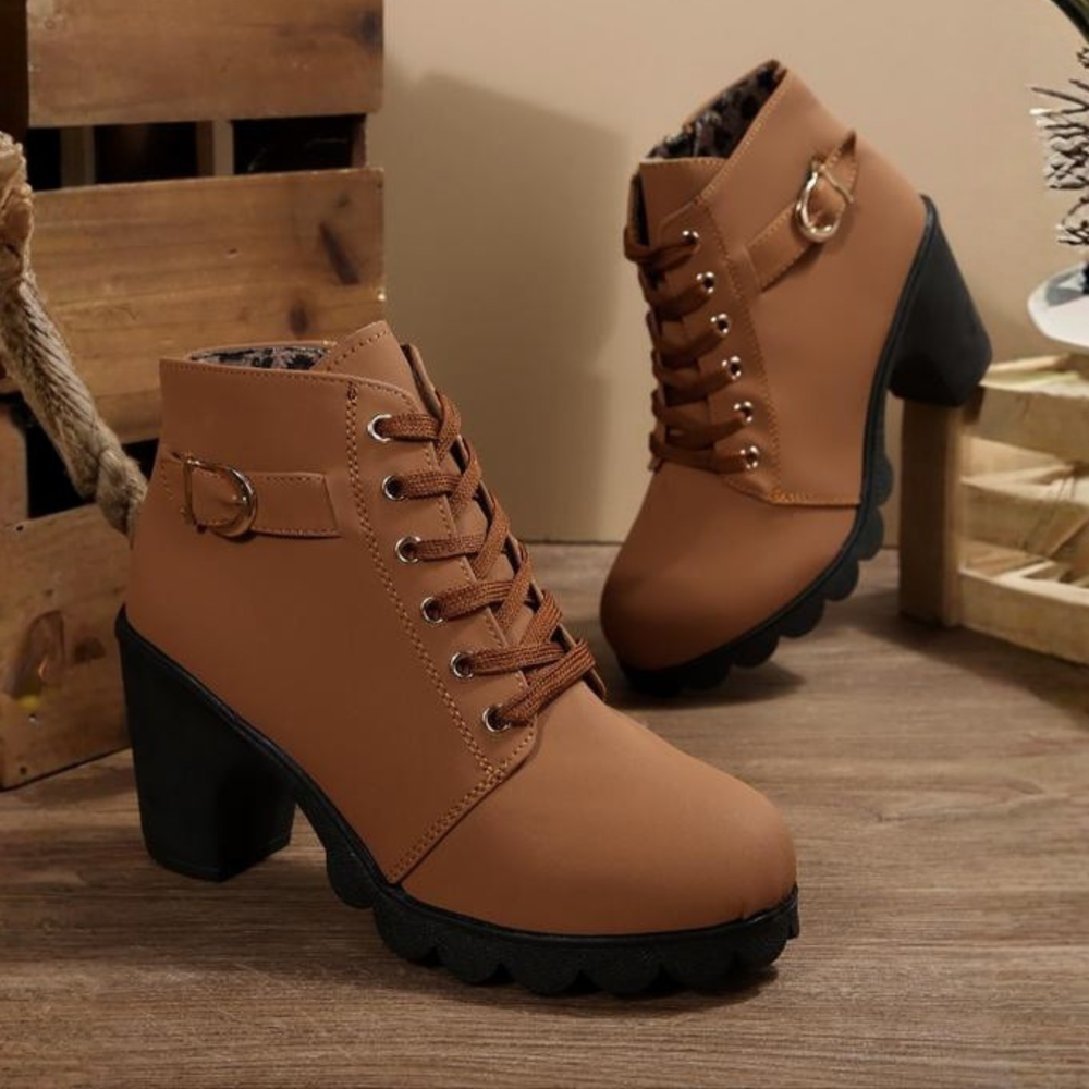 Women's lace-up ankle boots, view 2