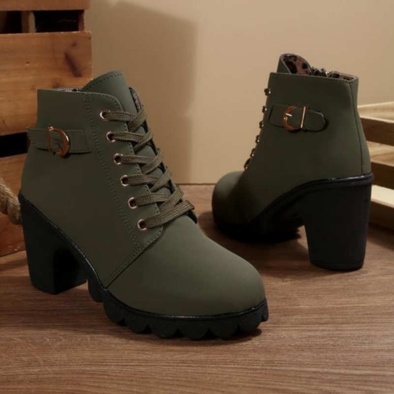 Women's lace-up ankle boots, view 3