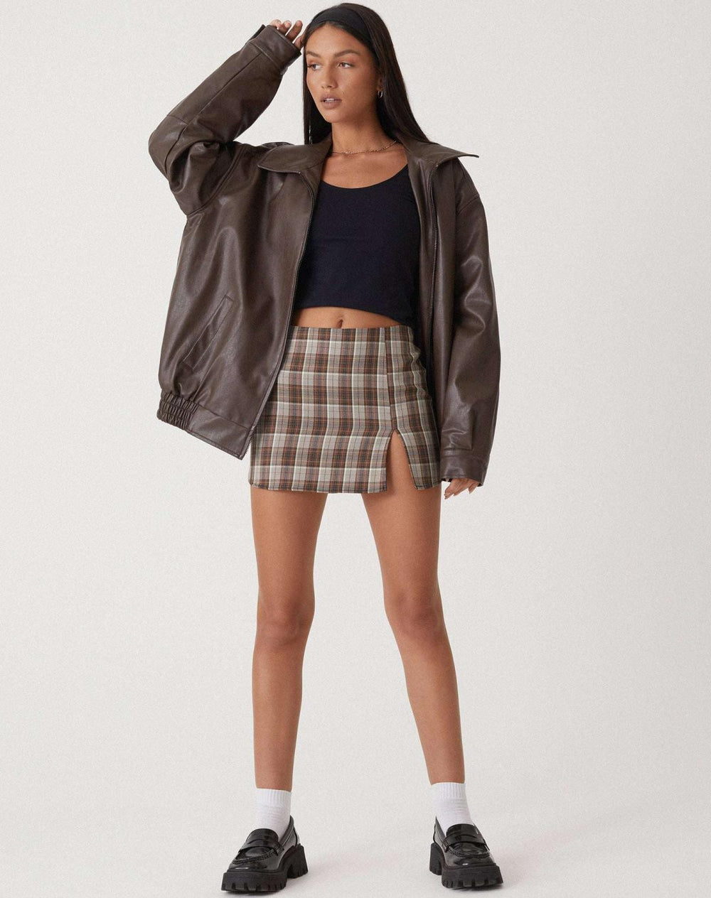 Stylish Women's Faux Leather Jacket with Zip Front & Spread Collar - Trendy Outerwear for All Seasons