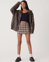 Stylish Women's Faux Leather Jacket with Zip Front & Spread Collar - Trendy Outerwear for All Seasons