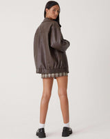 Stylish Women's Faux Leather Jacket with Zip Front & Spread Collar - Trendy Outerwear for All Seasons
