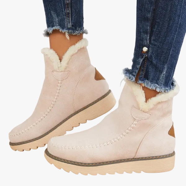 Women's faux fur ankle boots, view 1
