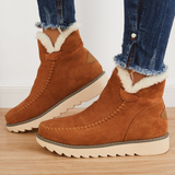 Women's faux fur ankle boots, view 2