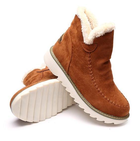 Women's faux fur ankle boots, view 4