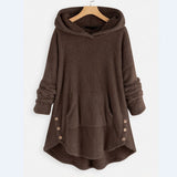 Luna | Women's Fleece Zip-Up Hooded Cat Pocket Sweater