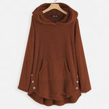 Luna | Women's Fleece Zip-Up Hooded Cat Pocket Sweater