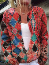 Isabella | Women's Floral Embroidered Button-Front Knit Cardigan