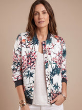 Layla | Women's Floral Print Zip-Up Bomber Jacket