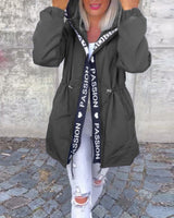 Aria | Women's Hooded Drawstring Midi Parka Coat