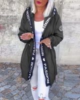 Aria | Women's Hooded Drawstring Midi Parka Coat