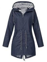 Victoria | Women's Hooded Drawstring Waterproof Rain Coat