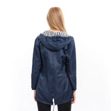 Victoria | Women's Hooded Drawstring Waterproof Rain Coat
