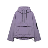 Harper | Women's Hooded Pullover Anorak Quilted Jacket Half-Zip