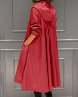 Layla | Women's Hooded Waterproof Long Trench Coat Zip-Up
